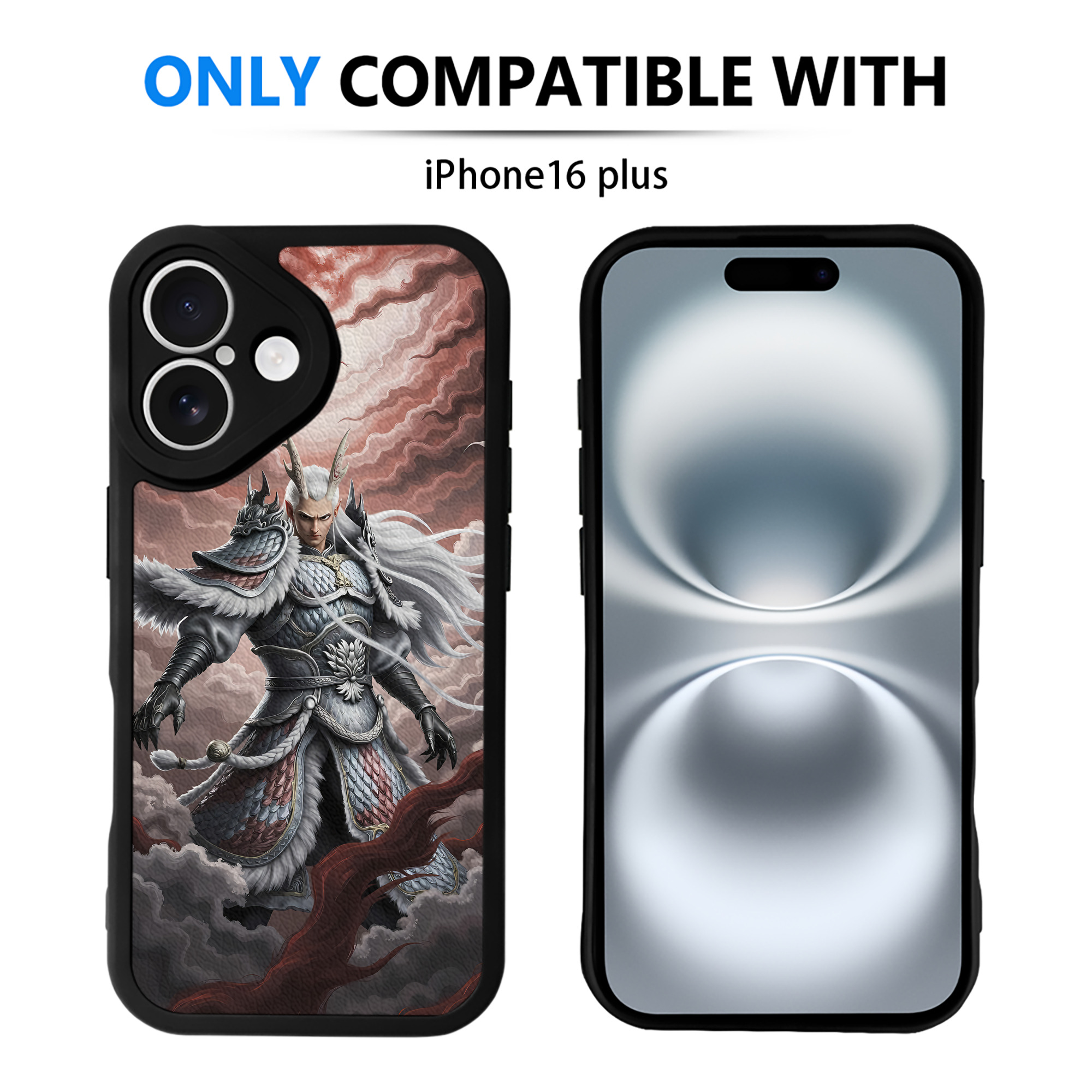 （画像用） Ne Zha 2 ナタ 魔童の大暴れ 【iPhone 16シリーズ対応】シリコンスマホケース（レザー調） 材質：シリコン